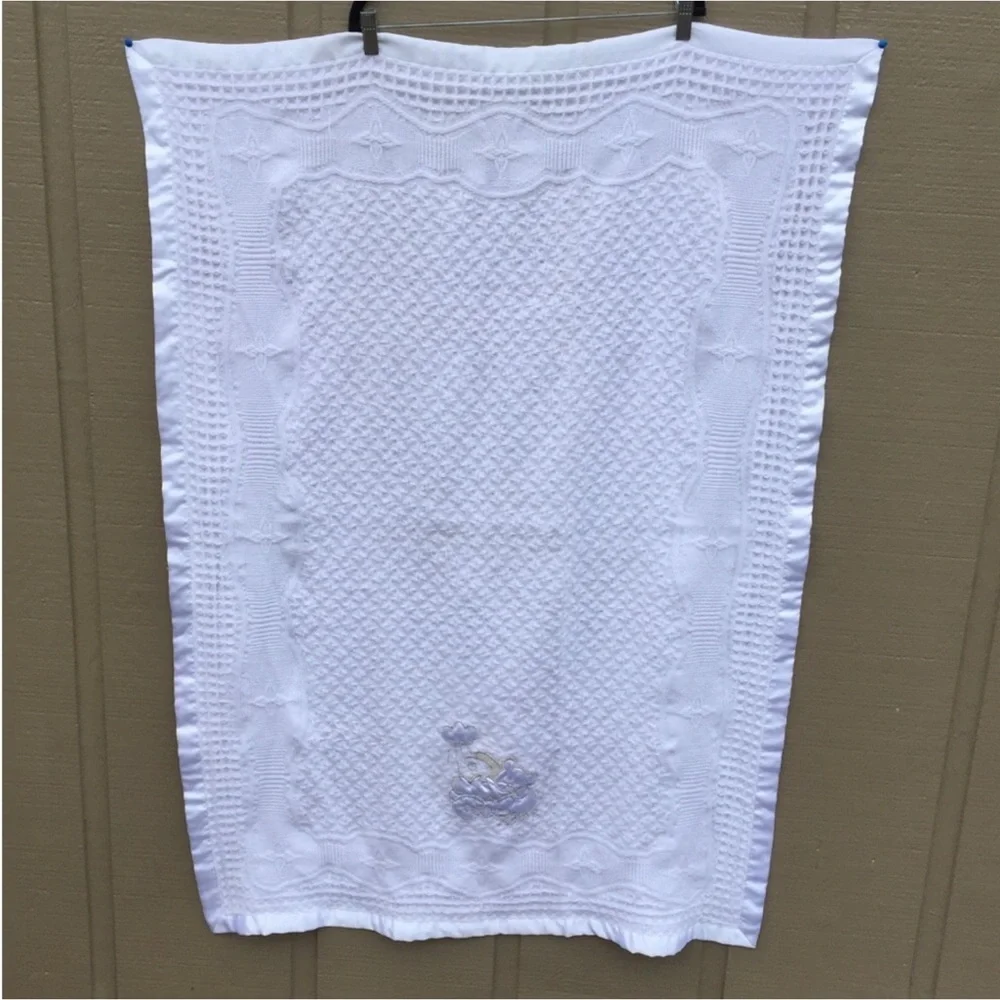 Bright Future White Baby Blanket